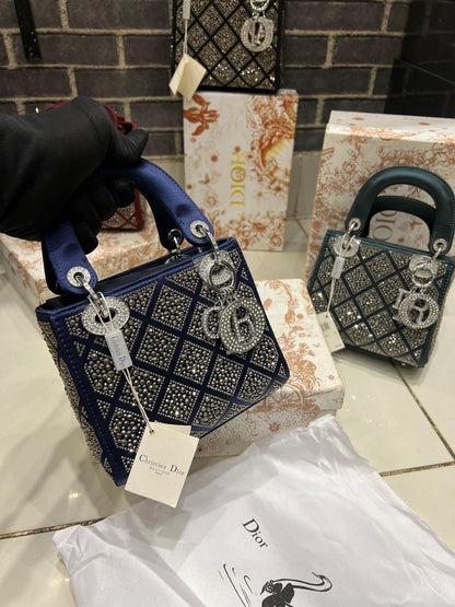 Christian Dior Lady Dior Mini – Luxury Women Bag (Blue)
