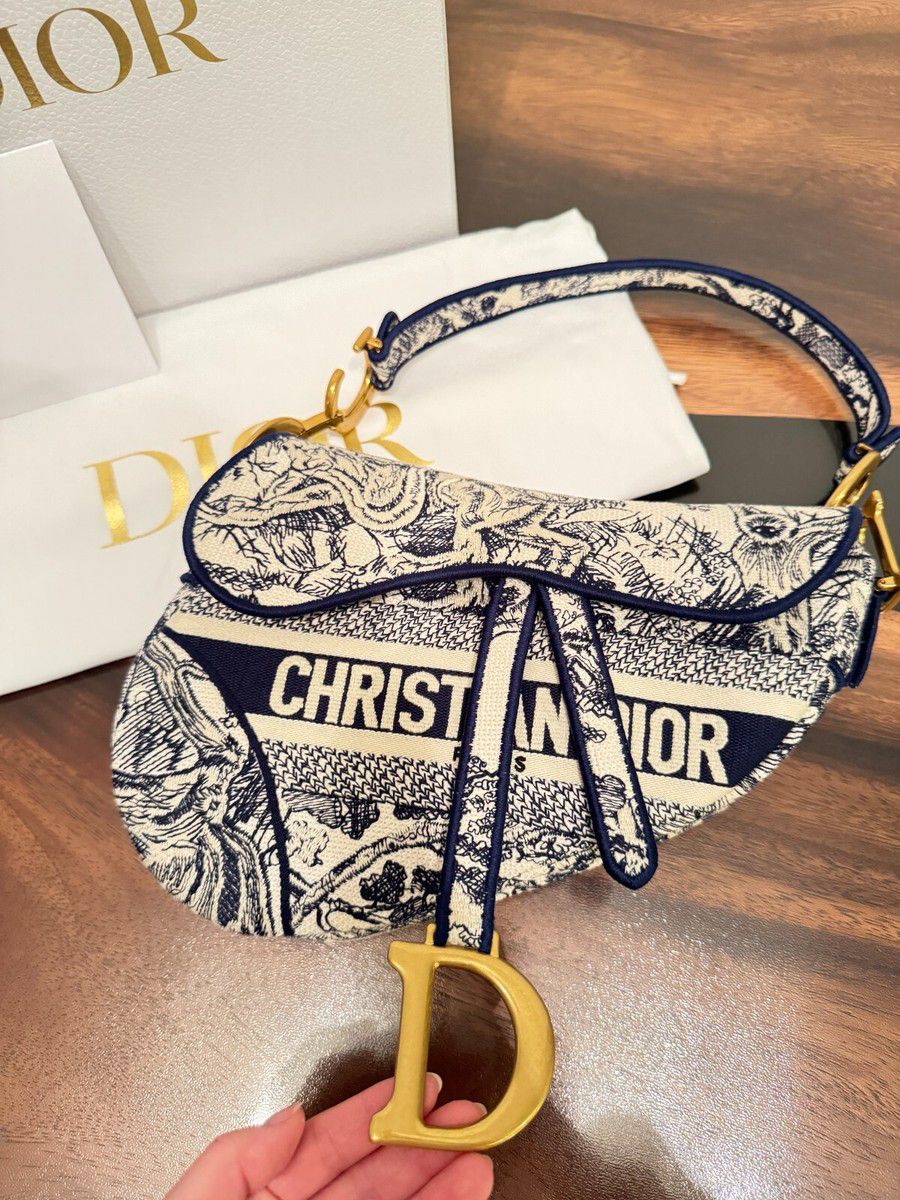 DIOR Saddle Bag – Premium Quality Designer Women Bag (Blue White)