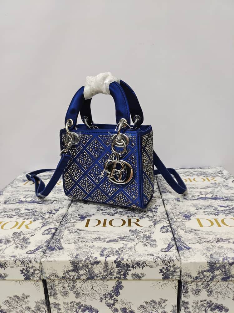 Christian Dior Lady Dior Mini – Luxury Women Bag (Blue)