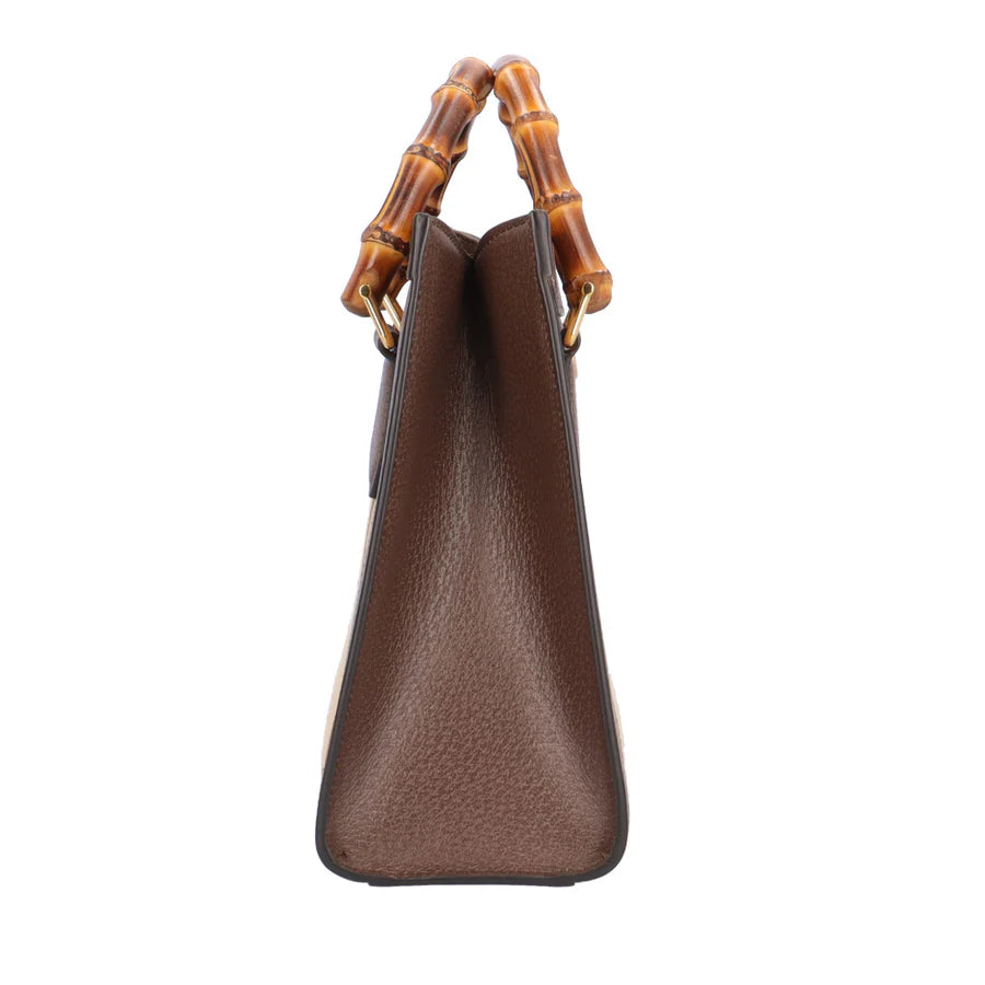 GUCCI Diana NM Bamboo Handle Tote – GG Canvas Women Bag