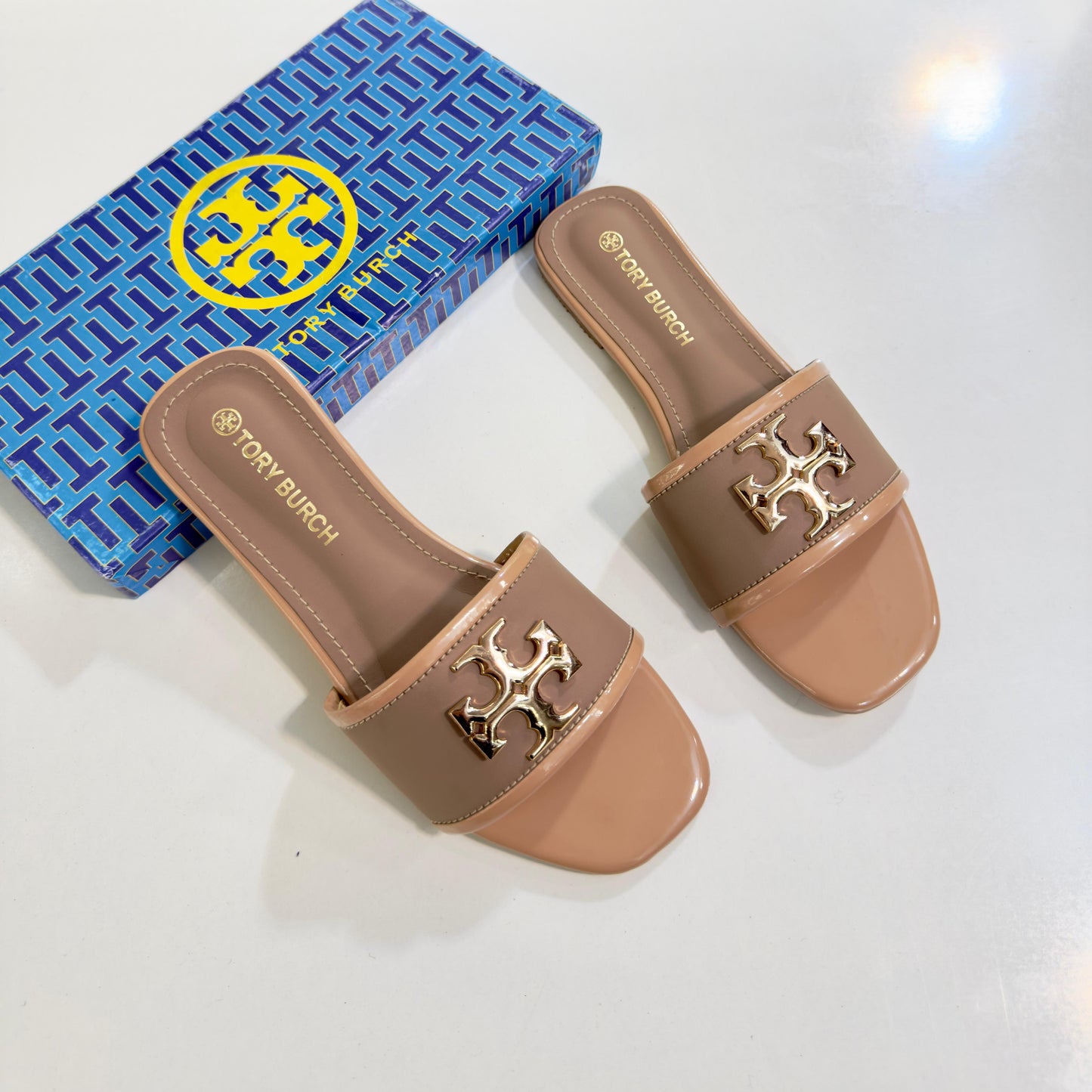 TORY Softy Flat Slippers – Premium Quality Women Flats (Brown Beige)