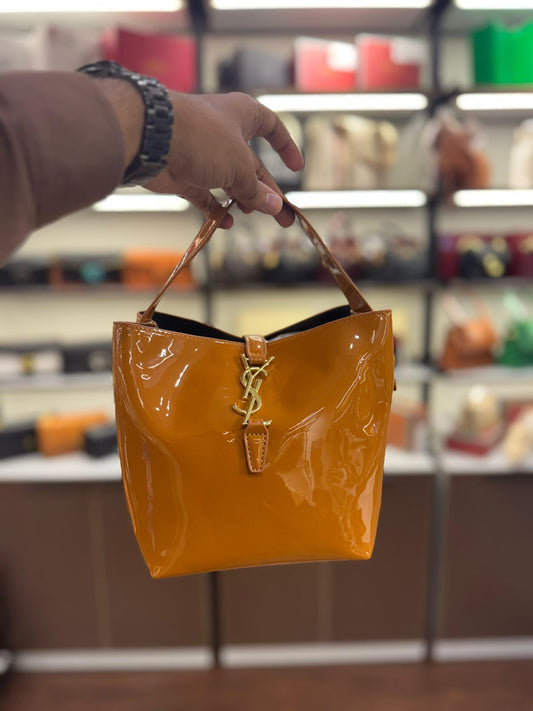 YSL Saint Laurent – Le 37 Bucket Bag (Mustard)