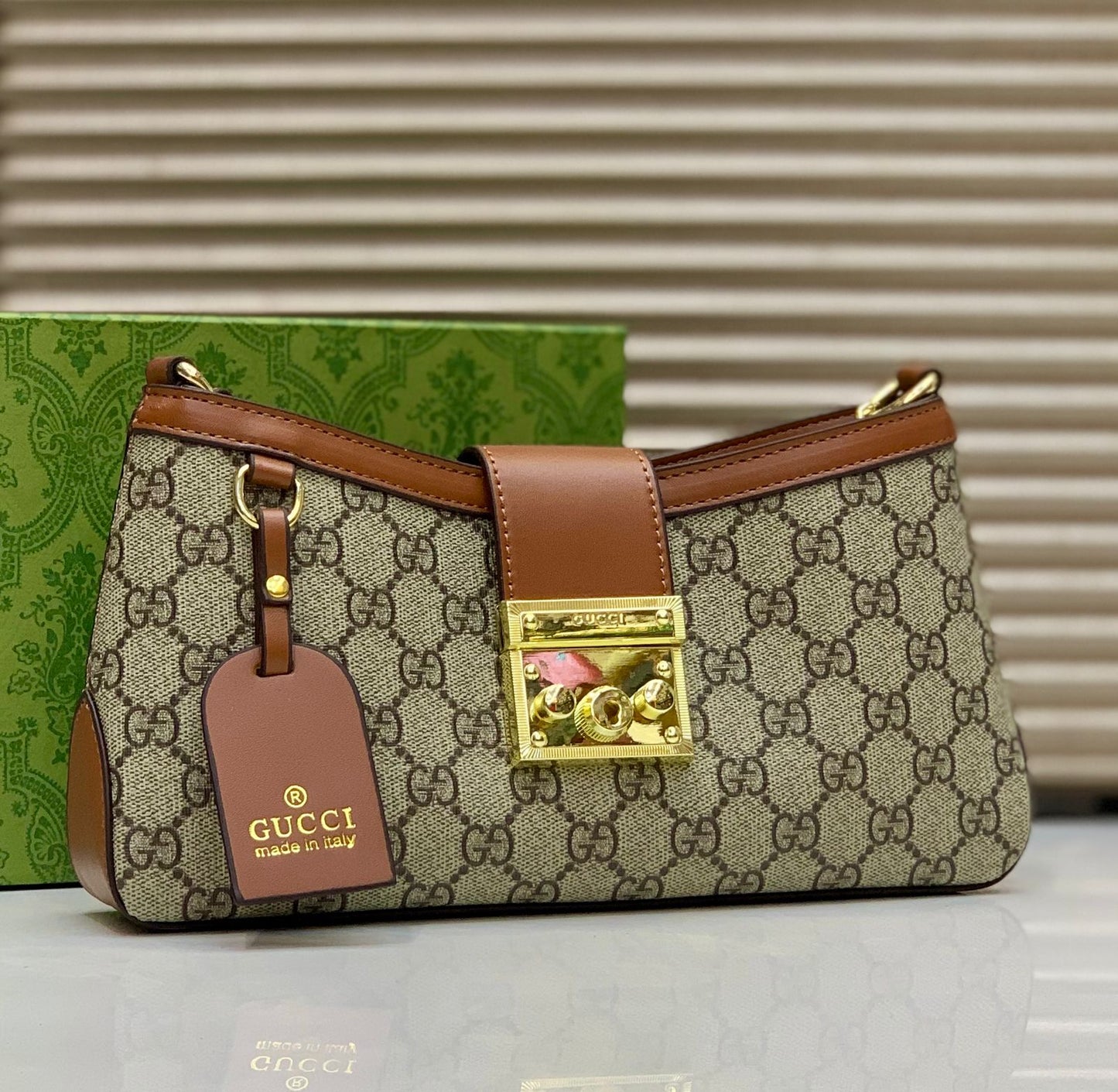 GUCCI PADLOCK – Women Shoulder Bag (New Design) (Brown)