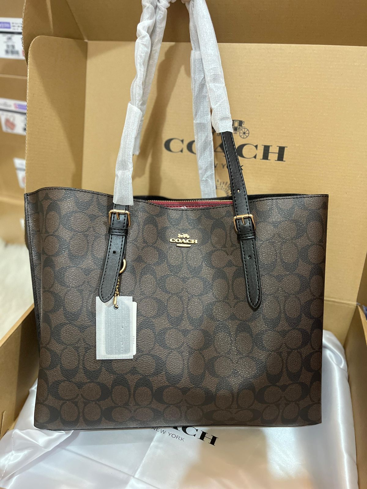 C-O-A-C-H MOLLIE TOTE BAG 34 (CV967) – Women Bag (Brown Black)
