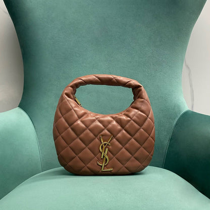 SAINT LAURENT YSL ICARINO QUILTED NAPPA – Women Bag (Brown)