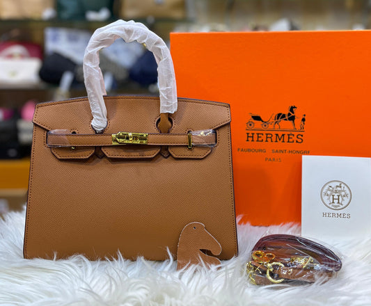 HERMÈS Birkin 25 Bleu Nuit Togo – Women Bag with Gold Hardware | Premium Collection (Brown)