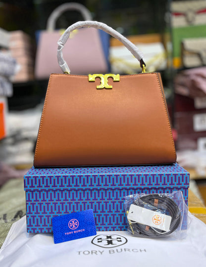 Tory Burch Eleanor Satchel – Premium Women Bag (Brown)