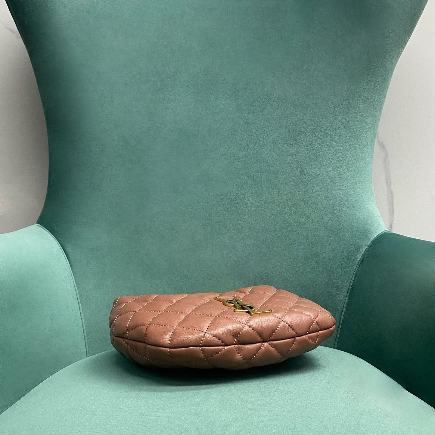 SAINT LAURENT YSL ICARINO QUILTED NAPPA – Women Bag (Brown)