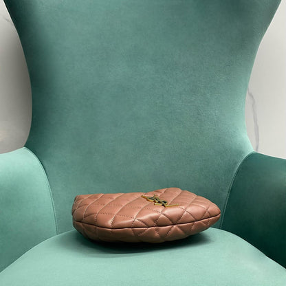 SAINT LAURENT YSL ICARINO QUILTED NAPPA – Women Bag (Brown)