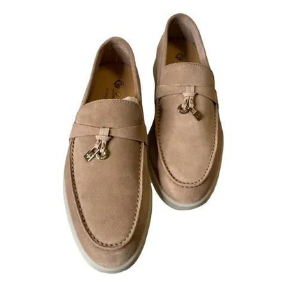 LORO PIANA SUMMER WALK – Women Ballet Flats / Loafers (Camel Brown)