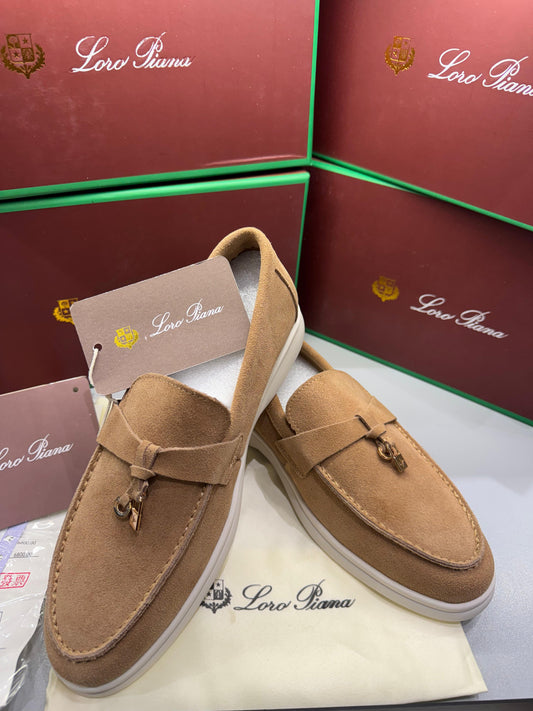 LORO PIANA SUMMER WALK – Women Ballet Flats / Loafers (Camel Brown)