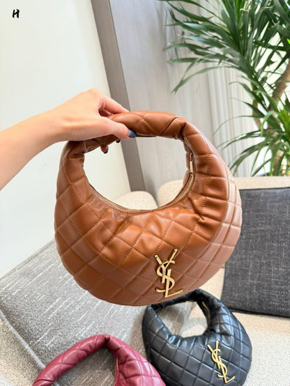 SAINT LAURENT YSL ICARINO QUILTED NAPPA – Women Bag (Brown)