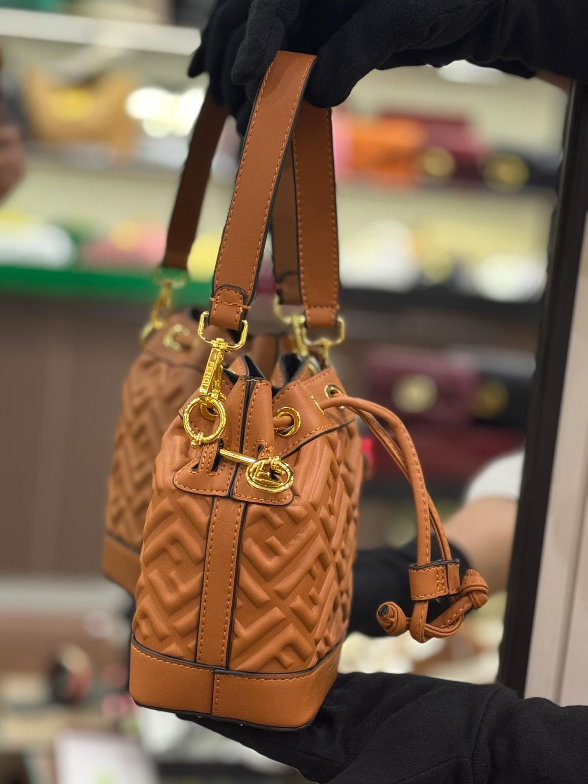 Fendi Mon Tresor Bucket Bag – Premium Women Bag (Brown Design B)