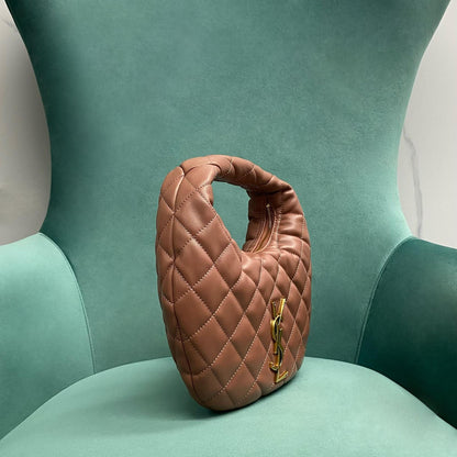 SAINT LAURENT YSL ICARINO QUILTED NAPPA – Women Bag (Brown)