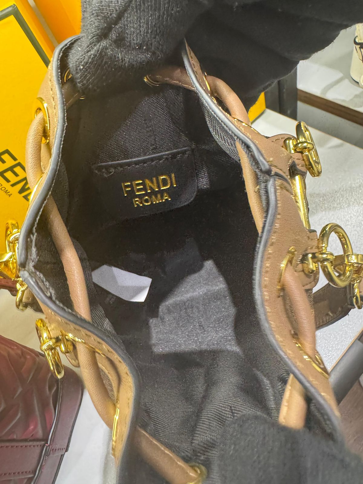 Fendi Mon Tresor Bucket Bag – Premium Women Bag (Brown Design B)