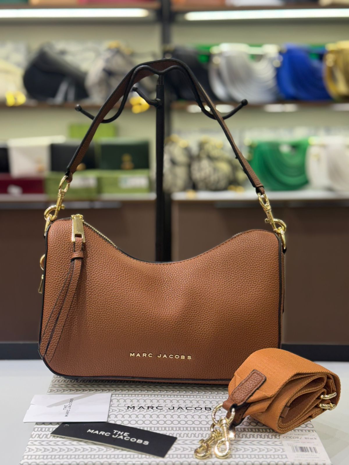 MARC JACOBS Drifter Small Convertible Shoulder Bag – Premium Quality (Brown)