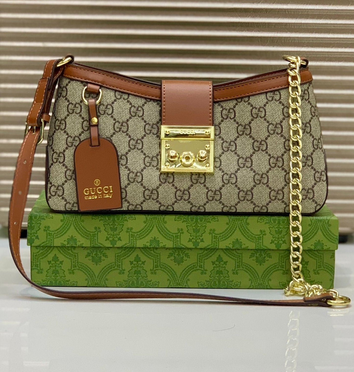 GUCCI PADLOCK – Women Shoulder Bag (New Design) (Brown)