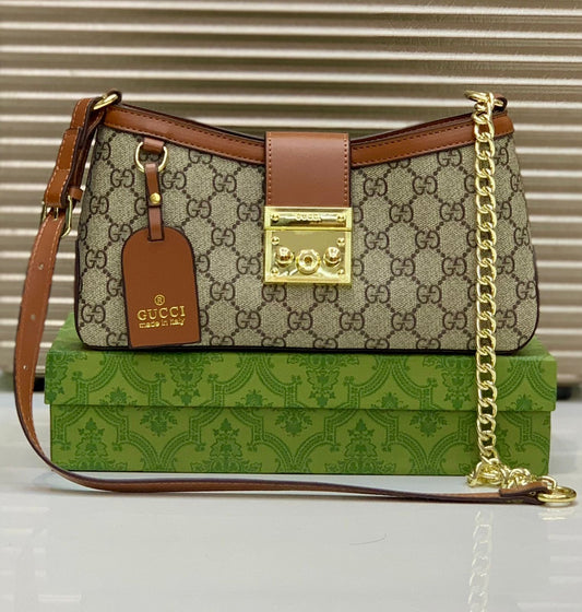 GUCCI PADLOCK – Women Shoulder Bag (New Design) (Brown)
