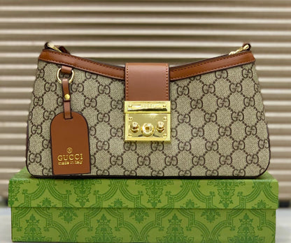 GUCCI PADLOCK – Women Shoulder Bag (New Design) (Brown)