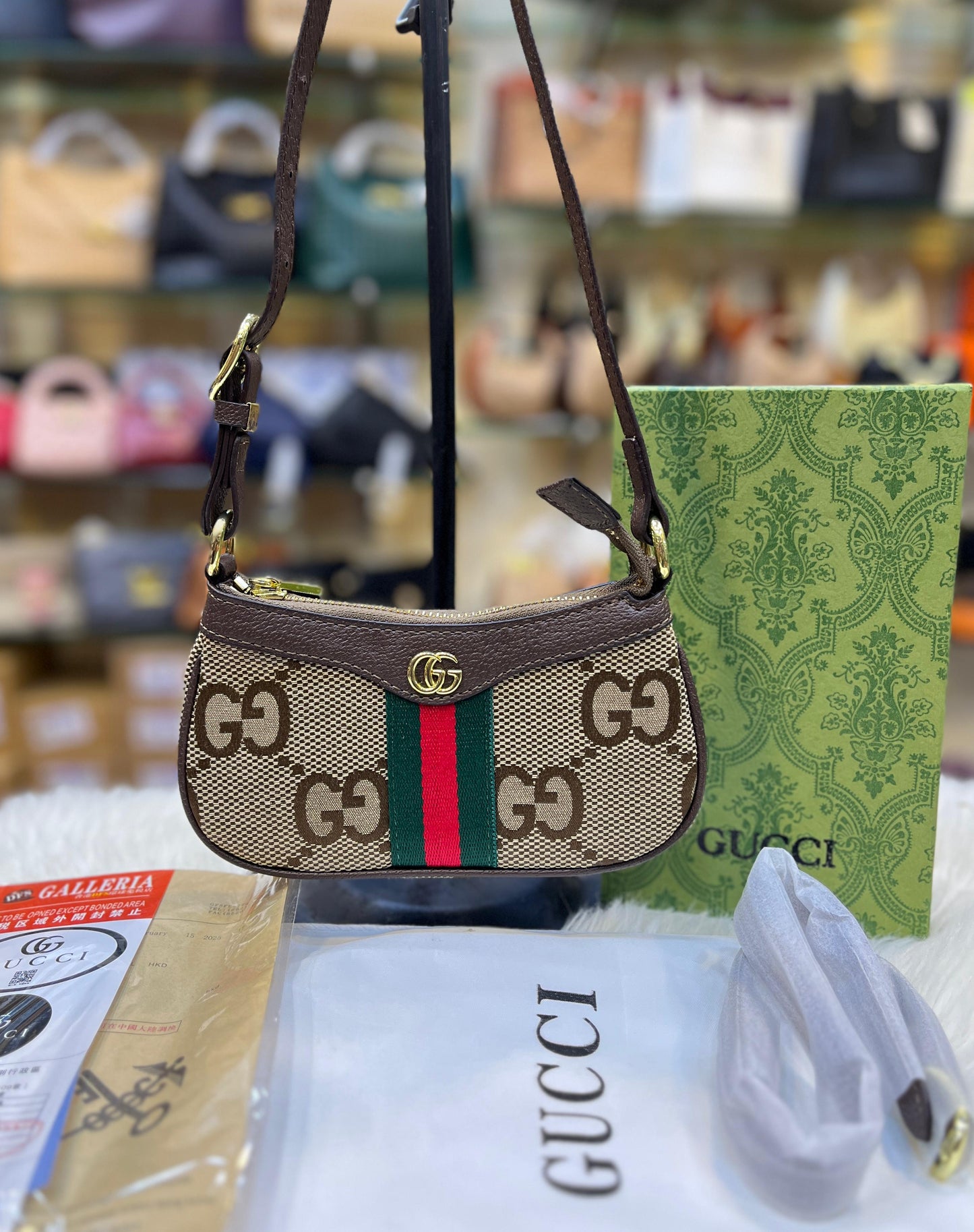 GUCCI Ophidia Mini Shoulder Bag – Premium Quality (Brown)