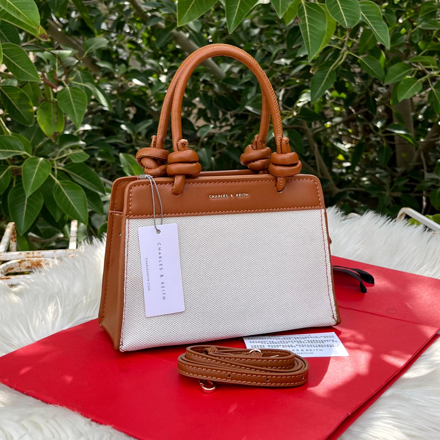CHARLES & KEITH – Women Bag (Beige & Brown)