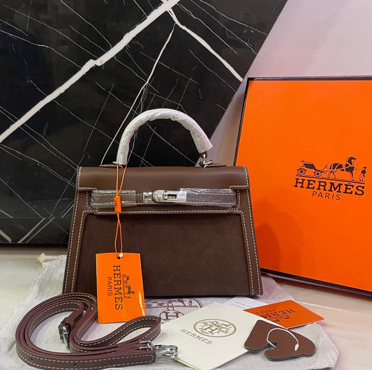 H-E-R-M-E-S P-A-R-I-S Crossbody Bag – Master Copy Premium Women Bag (Dark Brown)