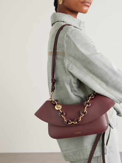 L-O-E-W-E Ola Medium Shoulder Women Bag – Modern Luxe Edition (Maroon)