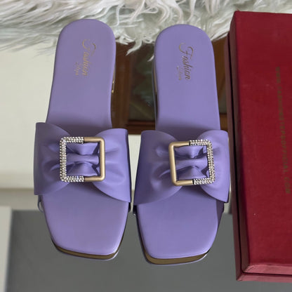 Fashionsteps Women Flats Slippers – Premium Comfort & Style (Purple)