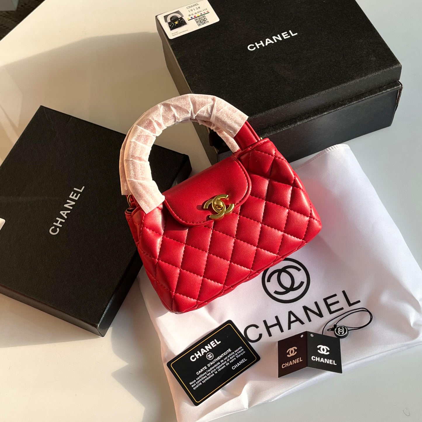 C-H-A-N-E-L KELLY MINI BAG SHINY AGED – Women Bag (Red)