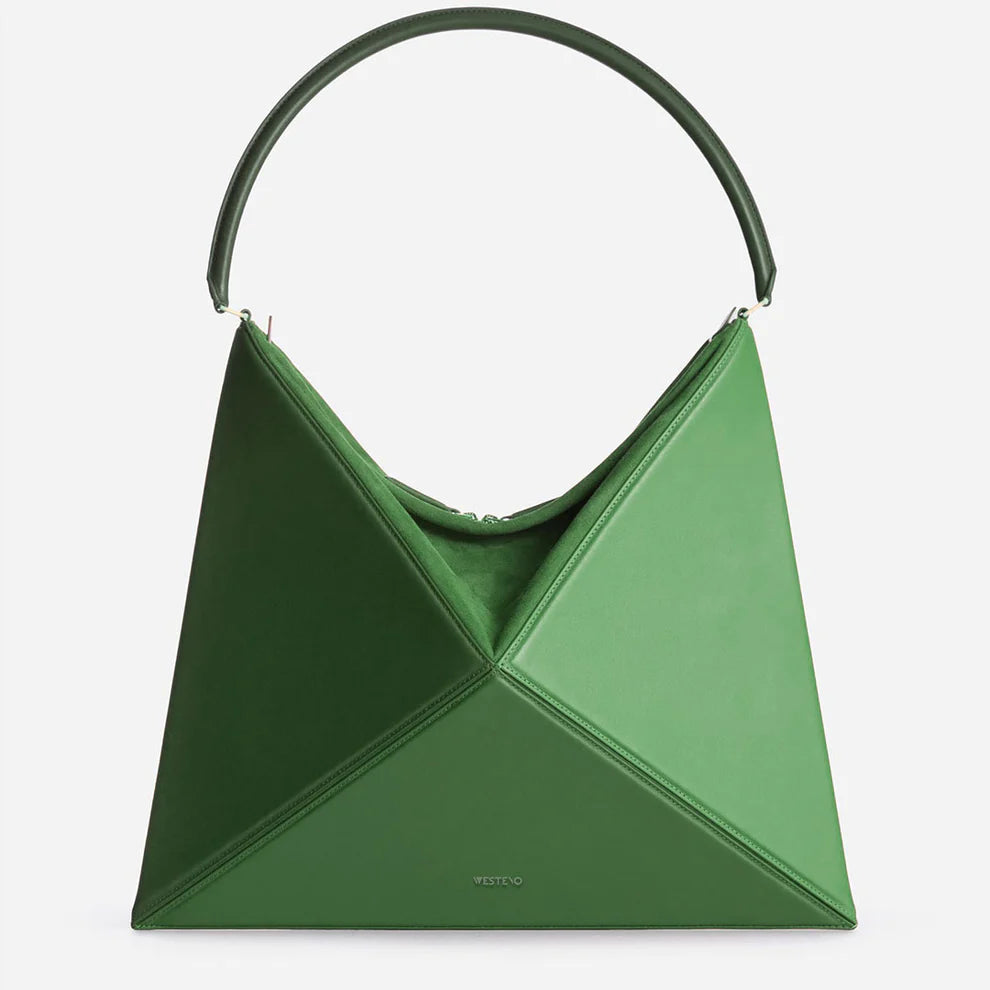 Flex Tote Bag - Premium Faux Leather with Magnetic Gift Box (Green)