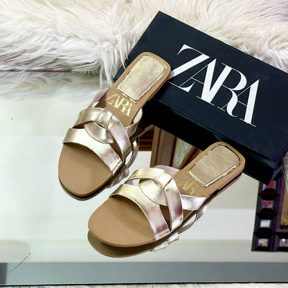 ZARA BASIC Slippers – Restocked Collection (Golden)