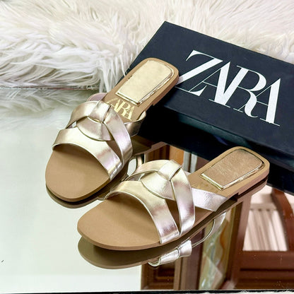 ZARA BASIC Slippers – Restocked Collection (Golden)
