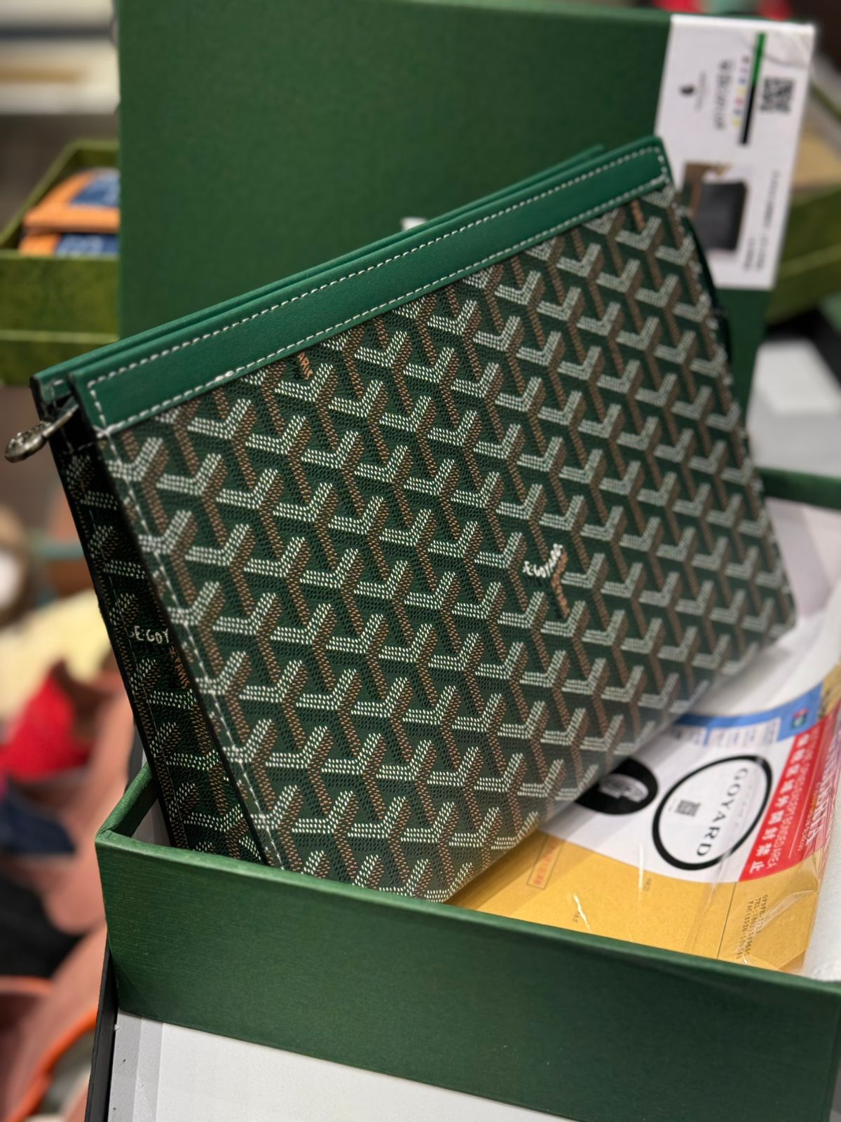 GOYARD SENAT MM POUCH – Women Bag (Green)