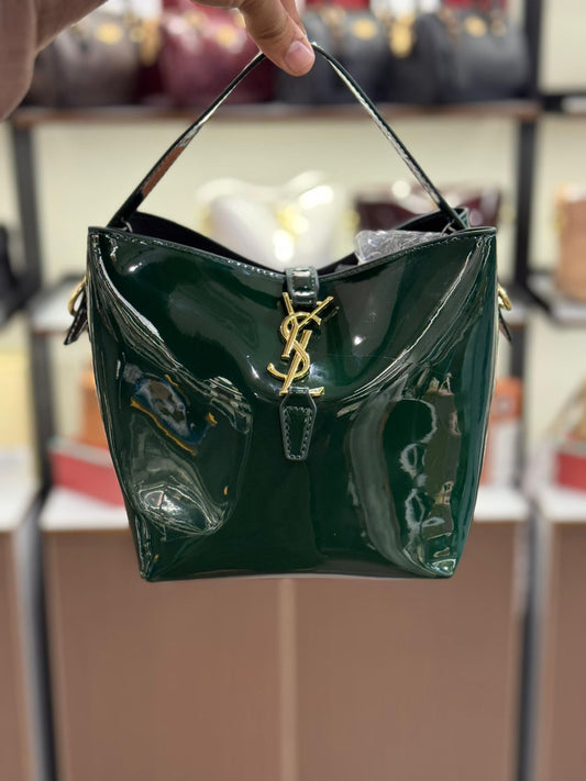 YSL Saint Laurent – Le 37 Bucket Bag (Green)