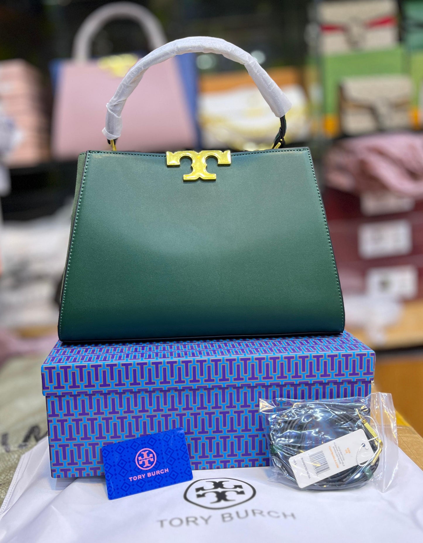 Tory Burch Eleanor Satchel – Premium Women Bag (Green)