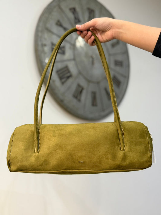J-W P-E-I Nova Shoulder Bag – Premium Faux Suede Women Shoulder Bag (Olive/Forest Green)