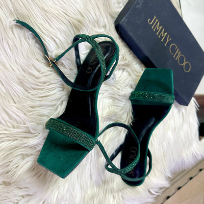 Jimmy Choo Transparent Heel – Elegant & Modern (Green)