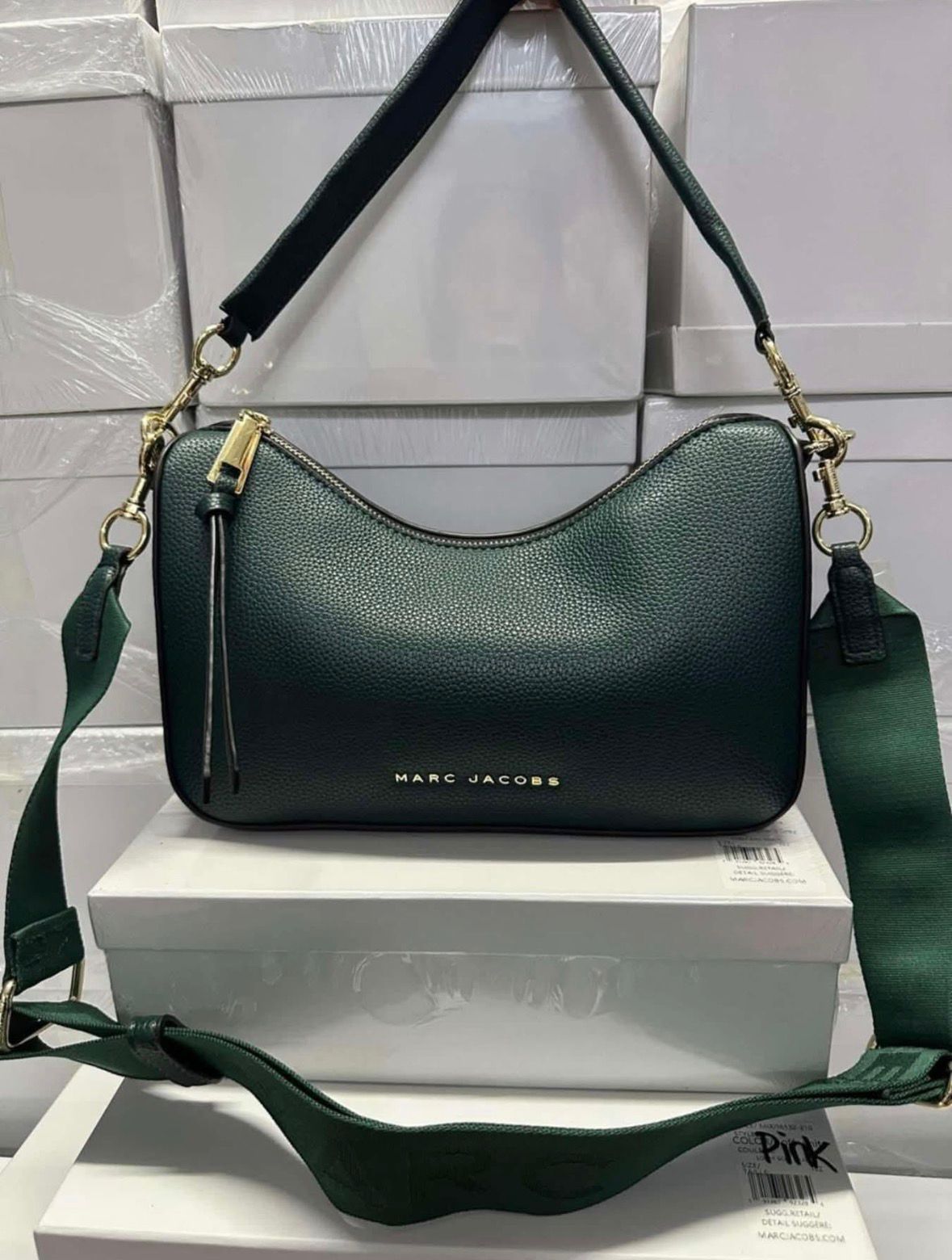 MARC JACOBS Drifter Small Convertible Shoulder Bag – Premium Quality (Green)