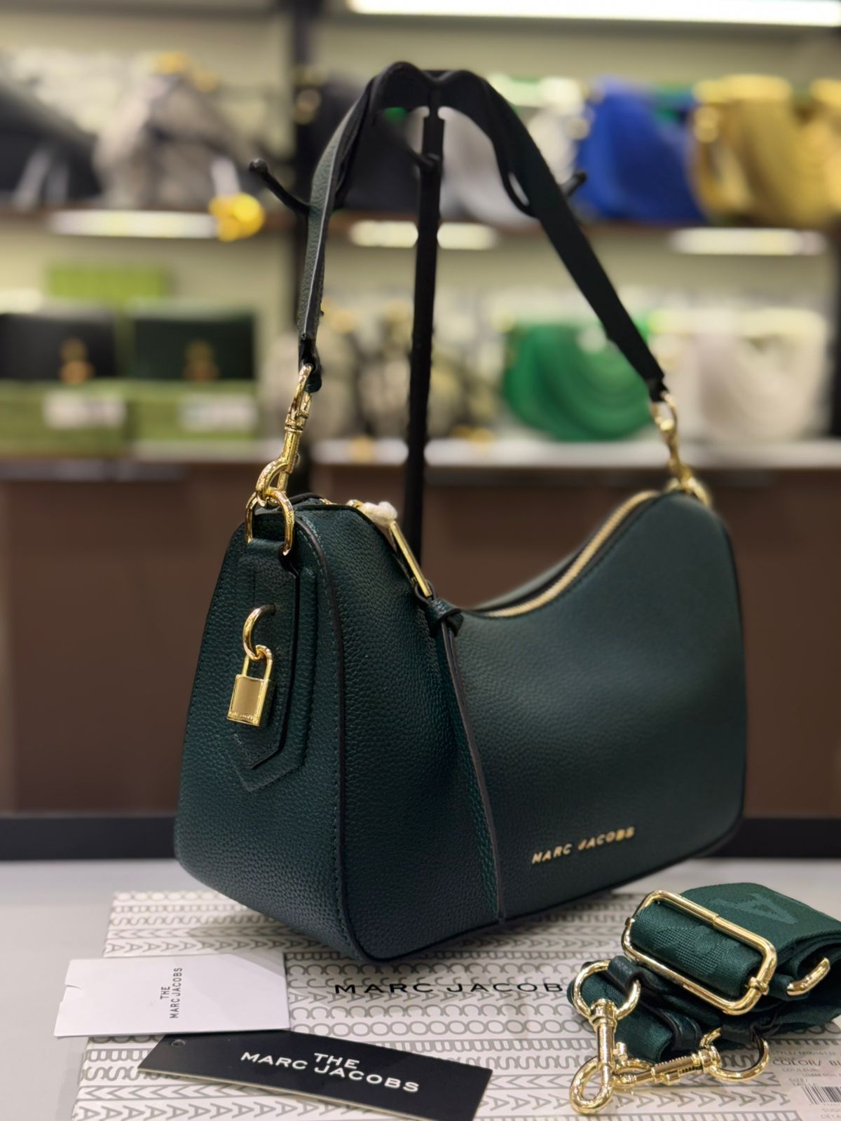 MARC JACOBS Drifter Small Convertible Shoulder Bag – Premium Quality (Green)