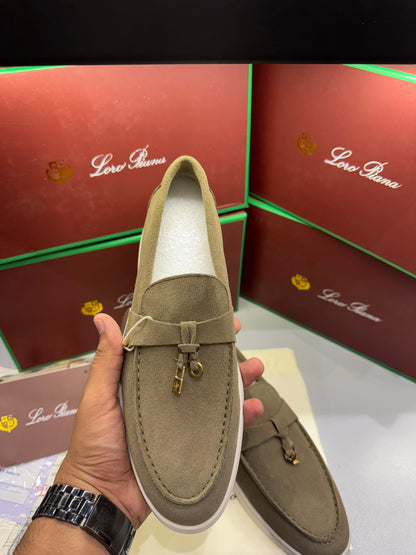 LORO PIANA SUMMER WALK – Women Ballet Flats / Loafers (Olive Green)