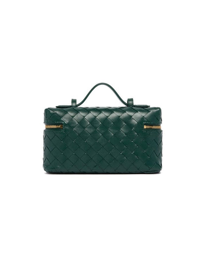 BOTTEGA VENETA Bang Bang Intrecciato Leather Vanity Case – Women Bag (Green)