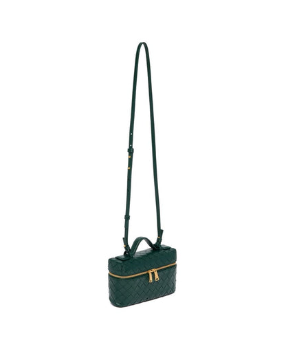BOTTEGA VENETA Bang Bang Intrecciato Leather Vanity Case – Women Bag (Green)