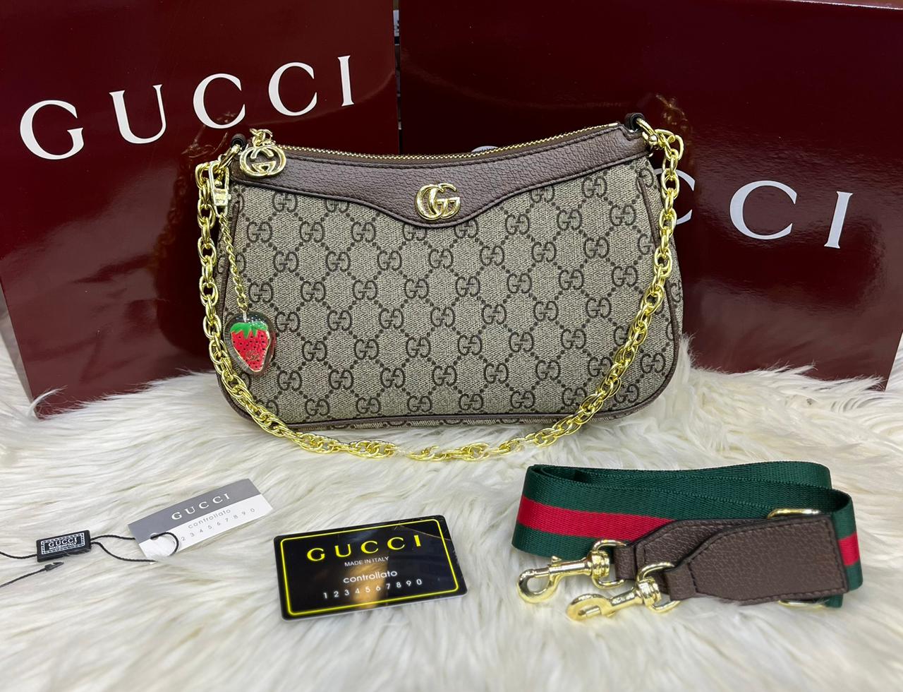 GUCCI Ophidia Small Shoulder Bag – Premium Quality (Grey)