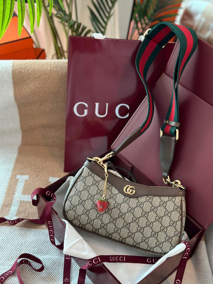 GUCCI Ophidia Small Shoulder Bag – Premium Quality (Grey)