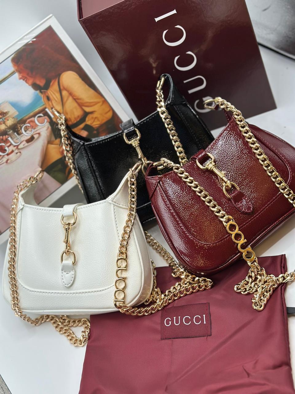 G-U-C-C-I Jackie Notte Mini Women Bag | With Double Brand Box & Dust Bag (Black)