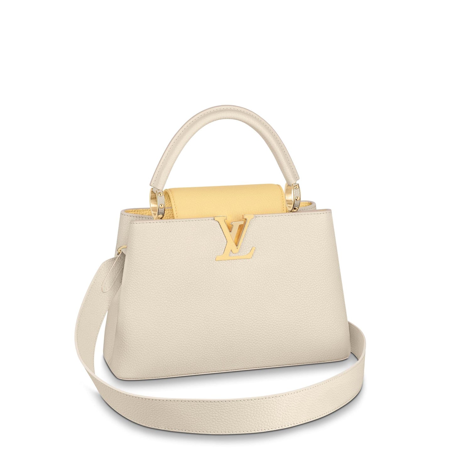 LOUIS VUITTON Capucines-Inspired – Luxurious Leather Handbag (Beige/Yellow)