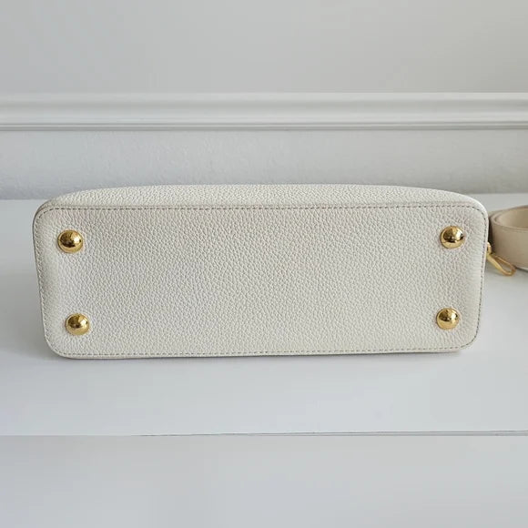 LOUIS VUITTON Capucines-Inspired – Luxurious Leather Handbag (Beige/Yellow)