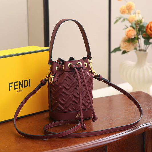 Fendi Mon Tresor Bucket Bag – Premium Women Bag (Maroon)