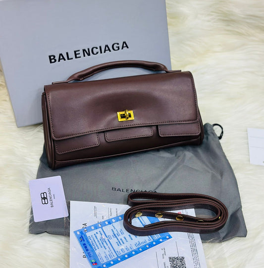 BALENCIAGA BEL AIR – Women Shoulder Bag (Maroon)