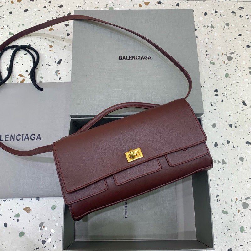 BALENCIAGA BEL AIR – Women Shoulder Bag (Maroon)